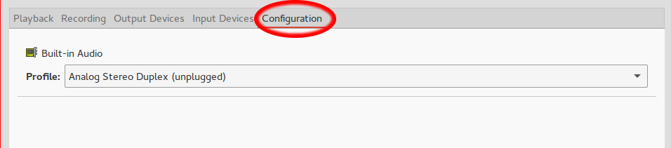 pavucontrol audio configuration